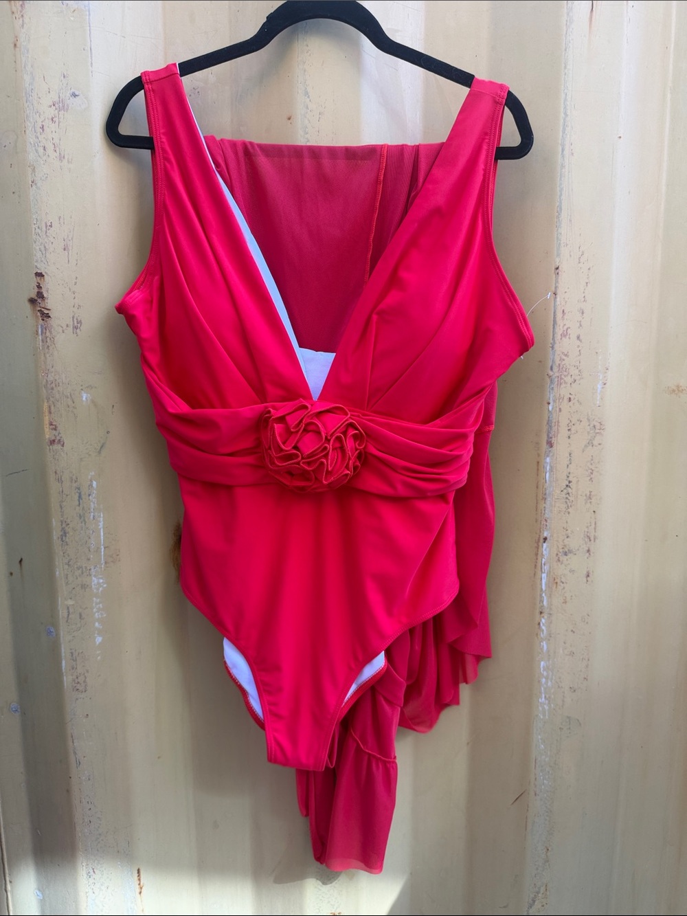 Girls' Pink Floral-Accent One-Piece Swimsuit